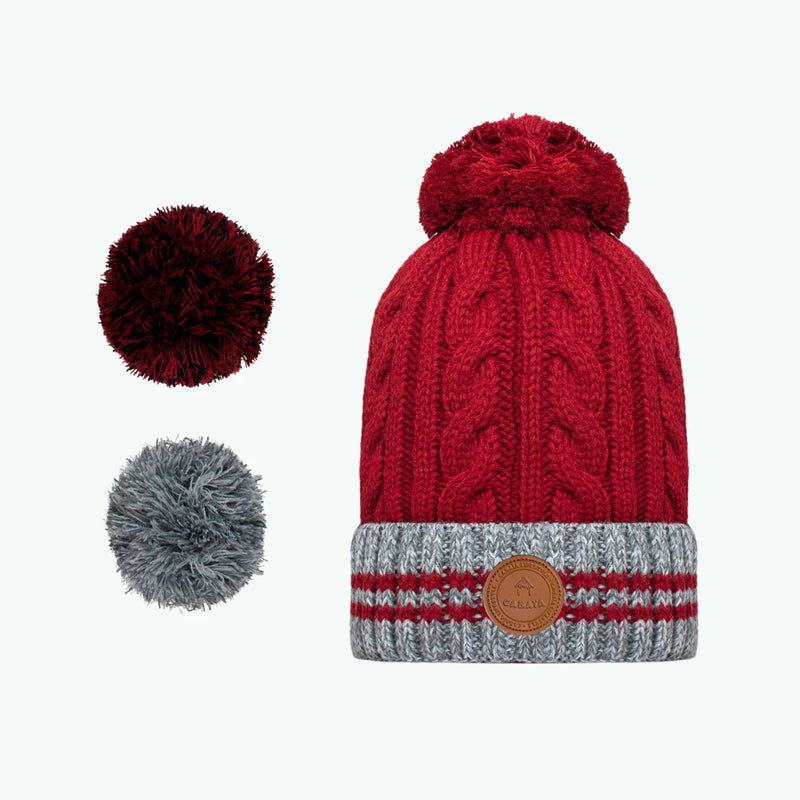 Bonnet Creamy Gin Bordeaux et Gris · Bonnet